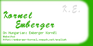 kornel emberger business card